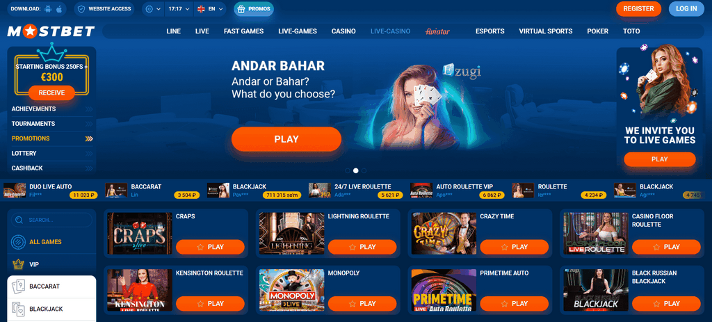 MOSTBET PORTUGAL: GANHE ATÉ € 400 + 250 FS