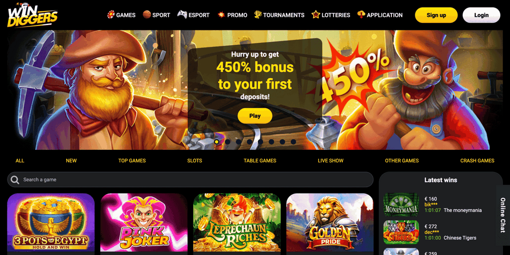 Win Diggers Gambling Enterprise Testimonial